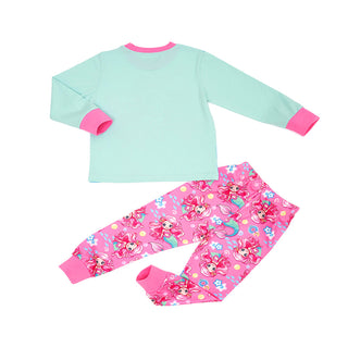 Magical Mermaid Glow-in-the-Dark Cotton Pajama Set for Girls