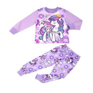 Unicorn Fantasy Glow-in-the-Dark Cotton Pajama Set for Girls