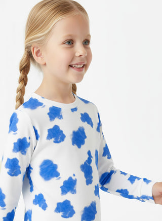 Cool Blue Tie-Dye Activewear 2 piece Set for Girls