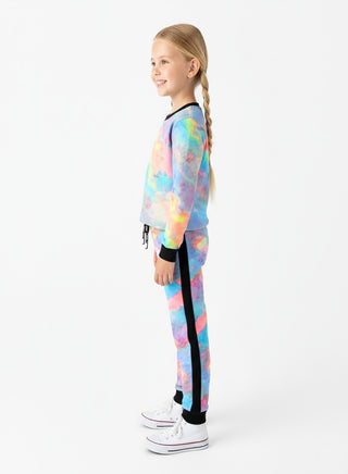 Neon Glow Tie-Dye 2 piece Set for Girls