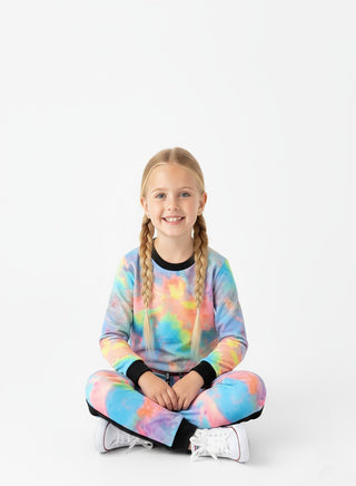 Neon Glow Tie-Dye 2 piece Set for Girls