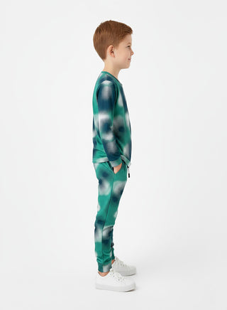 Green Pixel Camo T-shirt and Jogger Set for Boys