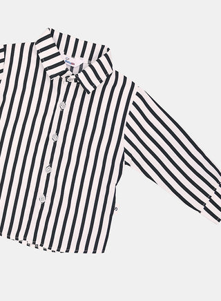 Classic Striped Shirt and Tweed Pants with Waistcoat Set