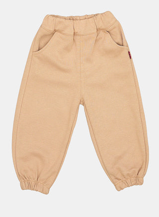 Beige Hooded Striped Winter Co-ord Set