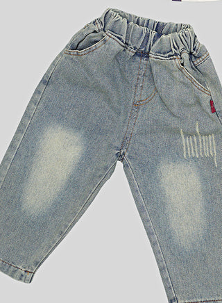 Dinosaur Shirt With White Tee and Denim Set