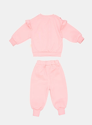 Pink Lovely Day Bunny Tracksuit Set