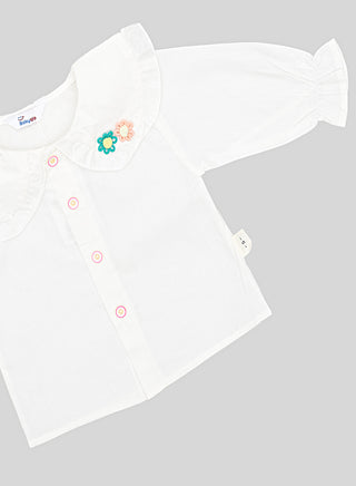 Pastel Floral Knit Vest With Bell Jeans