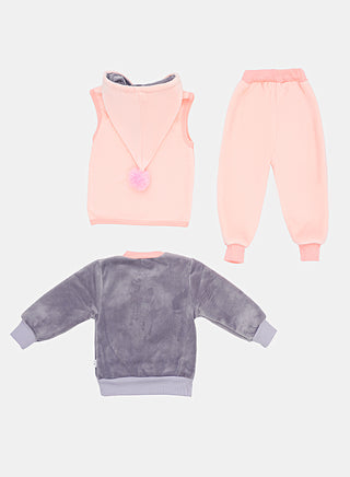 Winter Reindeer Tracksuit With Hooded Vest