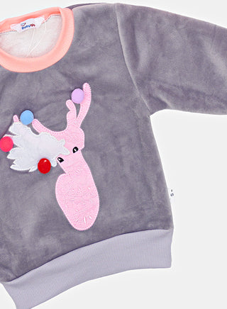 Winter Reindeer Tracksuit With Hooded Vest