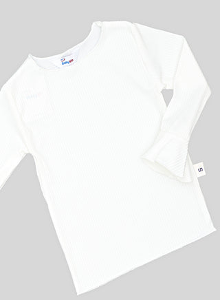 Denim Frill Pants With White Full Sleeve Top