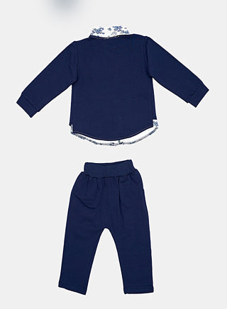 Navy Blazer Shirt Set For Boys