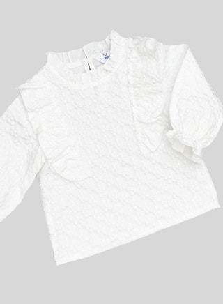 White Ruffle Top With Hot Pink Bow Shorts