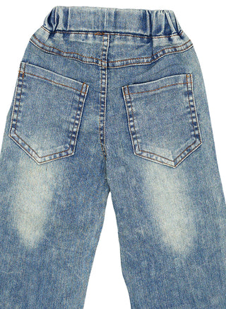 Red Bow Top With Patched Denim Jeans Set