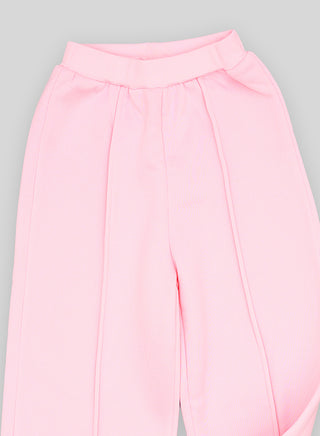 Pink Glitter Heart Tracksuit For Girls