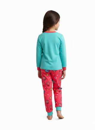 Cute Mermaid Glow in the Dark Pajama Set for Girls