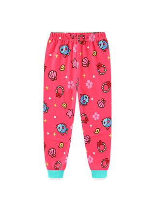 Cute Mermaid Glow in the Dark Pajama Set for Girls