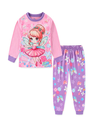 Pink Fairy Princess Glow in the Dark Pajama Set for Girls