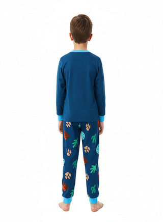 Dino Roar Print Boys Glow in the dark Pajama Set