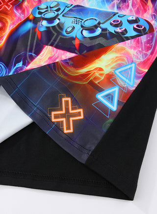 Neon Game Print Boys Glow in the Dark Pajama Set