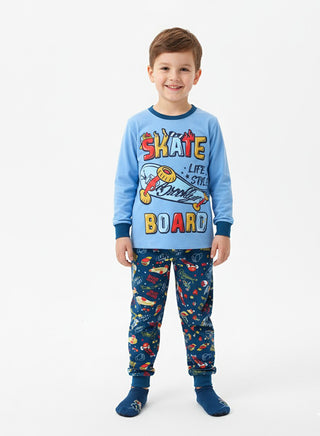 Skateboard Boys Glow in the dark Pajama Set