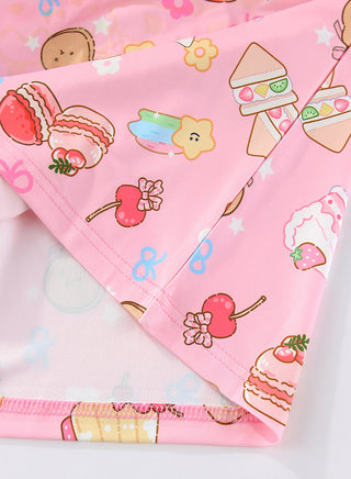 Pink Printed Girls Glow in the Dark Pajama Set