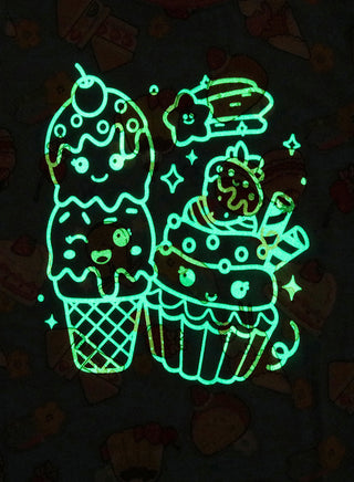 Blue Printed Girls Glow in the dark Pajama Set