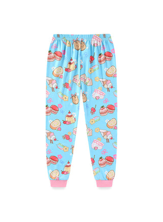 Blue Printed Girls Glow in the dark Pajama Set