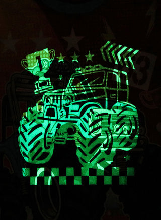 Monster Truck Boys Glow in the Dark Pajama Set