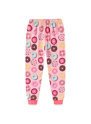 Pink Donut Girls Glow in the dark Pajama Set