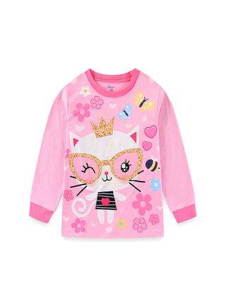 Cat Princess Girls Glow in the dark Pajama Set