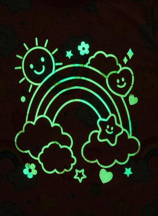 Rainbow Cloud Girls Glow in the dark Pajama Set