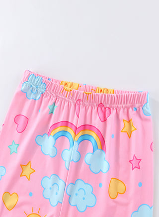 Rainbow Cloud Girls Glow in the dark Pajama Set