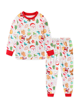 Unisex White Christmas Icons Glow Pajama Set