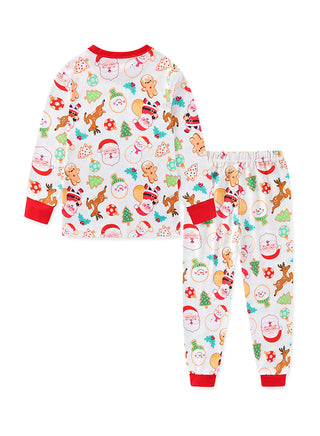 Unisex White Christmas Icons Glow Pajama Set