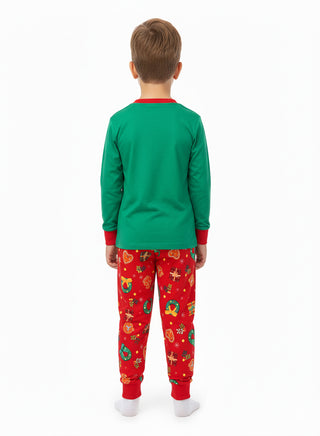 Unisex Green Santa Sleigh Glow Christmas Pajamas