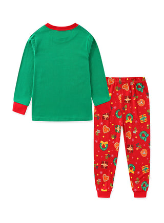 Unisex Green Santa Sleigh Glow Christmas Pajamas