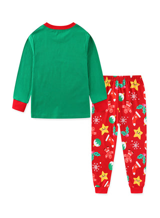 Unisex Green Penguin Reindeer Glow Christmas Pajamas