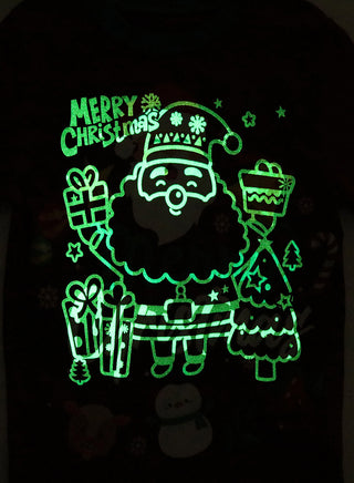 Unisex Red Gingerbread Tree Glow Christmas Pajamas