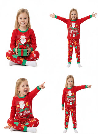 Unisex Red Gingerbread Tree Glow Christmas Pajamas