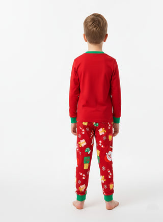 Unisex Red Gingerbread Tree Glow Christmas Pajamas