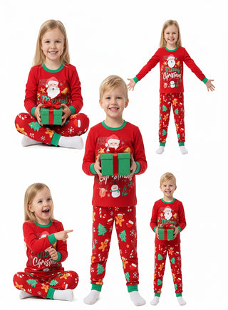 Unisex Red Gingerbread Tree Glow Christmas Pajamas