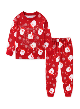 Santa Face Glow Pajama Set for Kids