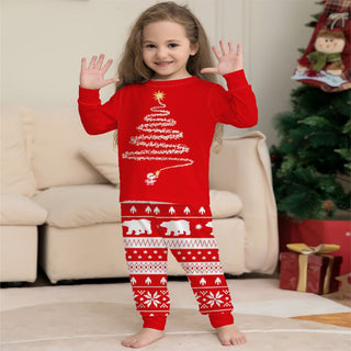 Scarlet Spirit Festive Family Christmas Tree Pajama Set