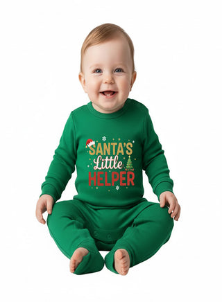 Santa’s Little Helper Unisex Baby Christmas Romper