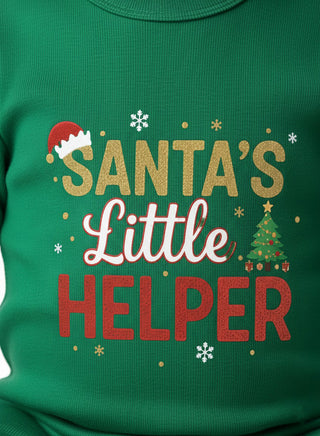 Santa’s Little Helper Unisex Baby Christmas Romper