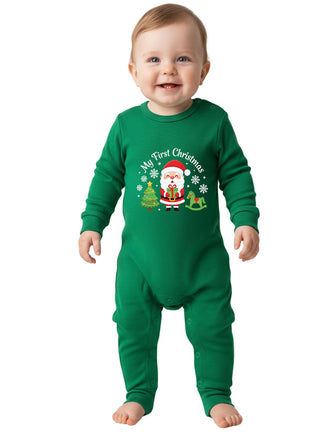 My First Christmas Santa and Tree Unisex Romper