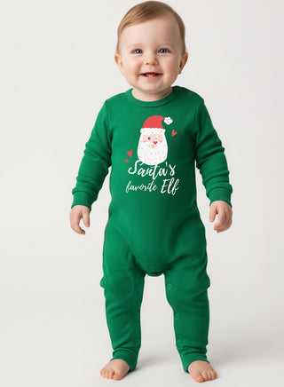 Santa’s Favorite Elf Christmas Baby Romper