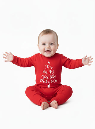 I’m On The Nice List Red Christmas Romper
