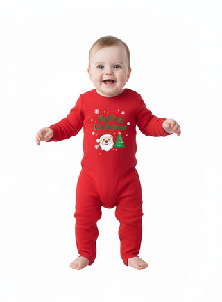 My First Christmas Santa and Tree Romper