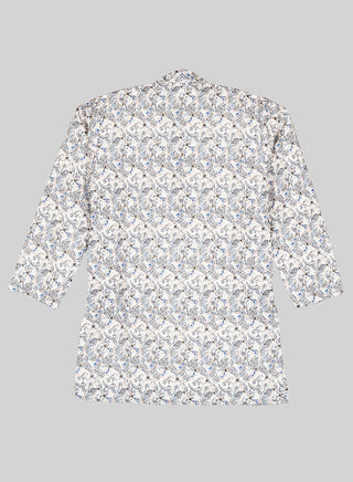 Boys Festive Grey Allover Printed Kurta Set